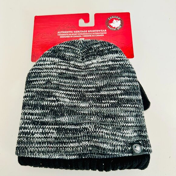 CANADA WEATHER GEAR 3-PIECE KNIT 2 HATS BEANIE AND 1 PAIR GLOVES GIFT SET - Picture 3 of 8